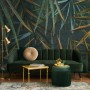 Dark Tropical Exotic Palm Leaf Wallpaper Mural