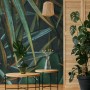 Dark Tropical Exotic Palm Leaf Wallpaper Mural