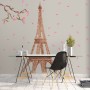 Paris Eiffel Tower with Cherry Blossom Wall Decal Sticker