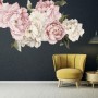 Nursery Pink White Peony Floral Bouquets Wall Decal Sticker