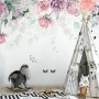 Vintage Peony Flowers Wallpaper Mural