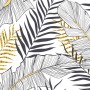 Tropical Golden Leaf Wallpaper Mural