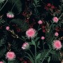 Pink Dandelion and Dark Landscape Wallpaper Mural