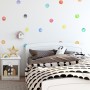 Kids Watercolor Colorful Polka Dots Wall Decal Sticker