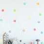 Kids Watercolor Colorful Polka Dots Wall Decal Sticker