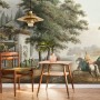 Vintage Rural Landscape with Village Folk Wallpaper Mural