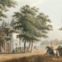 Vintage Rural Landscape with Village Folk Wallpaper Mural