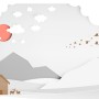 Kids White Gray Mountain Landscape Wallpaper Mural