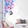 Watercolor Pink Blue Gardenia Floral Bouqets Wall Decal Sticker