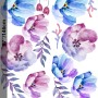 Watercolor Pink Blue Gardenia Floral Bouqets Wall Decal Sticker