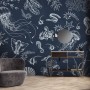 Sea Life Drawing Art Underwater Wallpaper Mural