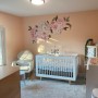 Nursery Pink White Peony Floral Bouquets Wall Decal Sticker