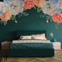 Orange Peony Floral Wall Decal Sticker