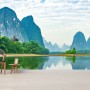 Forest Lake Landscape with Mountains Wallpaper Mural