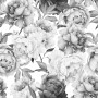 Dark Floral Charcoal Rose Flower Wallpaper Mural