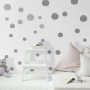 Silver Polka Dots Wall Decal Sticker