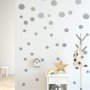 Silver Polka Dots Wall Decal Sticker