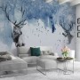 Snow Landscape with Horned Deer Wallpaper Mural