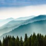 Foggy Mountains Landscape Wallpaper Mural