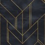 Art Deco with Gold Faux Lines Geometric Art Deco Wallpaper Mural