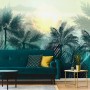 Tropical Palm Trees and Sunlight Wallpaper Mural