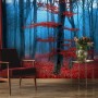 Autumn Forest with Red Leaves Landscape Wallpaper Mural