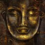 Buddhist Art Gold Style 3D Look Buddha Wallpaper Mural