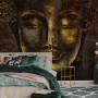 Buddhist Art Gold Style 3D Look Buddha Wallpaper Mural