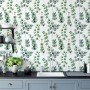 Watercolor Eucalyptus Leaf Wallpaper Mural