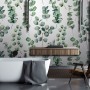 Watercolor Eucalyptus Leaf Wallpaper Mural