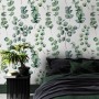 Watercolor Eucalyptus Leaf Wallpaper Mural