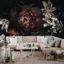 Dark Floral Bouquet with Red Peony and Lily Wallpaper Mural