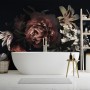 Dark Floral Bouquet with Red Peony and Lily Wallpaper Mural