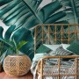 Tropical Palm Leaves Wallpaper Mural