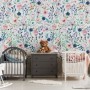 Watercolor Spring Floral Wallpaper Mural