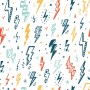 Kids Lightning Bolt Pattern Wallpaper Mural