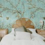 Vintage Little Floral and Birds Wallpaper Mural