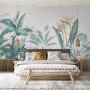 Tropical Banana Leaf with a Bird Wallpaper Mural