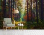 Red Forest Autumn Wallpaper Mural