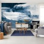 Blue and White Brush Painting Wallpaper Mural