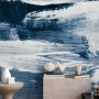 Blue and White Brush Painting Wallpaper Mural