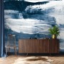 Blue and White Brush Painting Wallpaper Mural