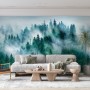 Foggy Pine Forest Wallpaper Mural