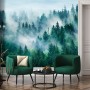 Foggy Pine Forest Wallpaper Mural