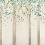 Watercolor Style Forest with Green Brown Little Leaves Wallpaper Mural