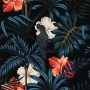 Exotic Leaves with Birds Wallpaper Mural