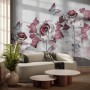 Elegant Floral with Little Butterfly Wallpaper Mural