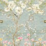 Soft Chinese White Florals with Birds Wallpaper Mural