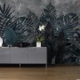 Dark Green Leafy Scenery Wallpaper Mural