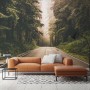 Highway on the Forest Landscape Wallpaper Mural